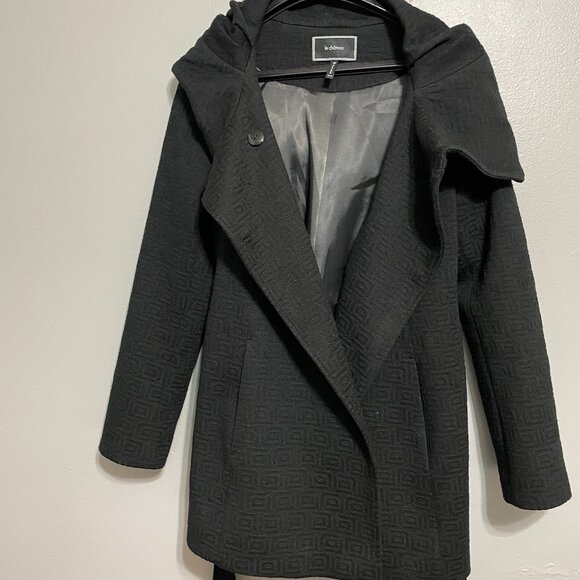 Le Château Hooded Coat Women Size Medium black - Picture 14 of 16